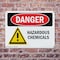 Signmission Hazardous Chemicals Danger Sign, Plastic, 10in W x 7in L, 2PK OS-2PACK-DS-P-710-L-1308 - alternate 6